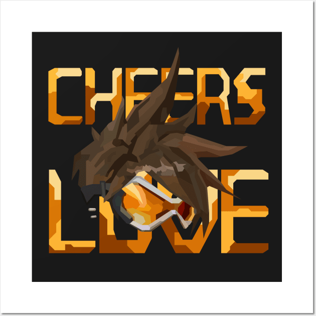 Cheers Love - Tracer Overwatch Wall Art by No_One